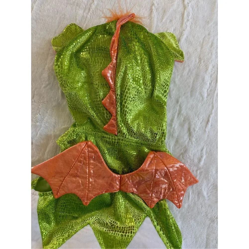 Spooky Night Green and White Dragon Costume Size 12 Months